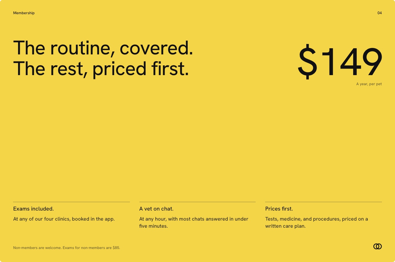 The routine, covered. The rest, priced first. 149 dollars a year