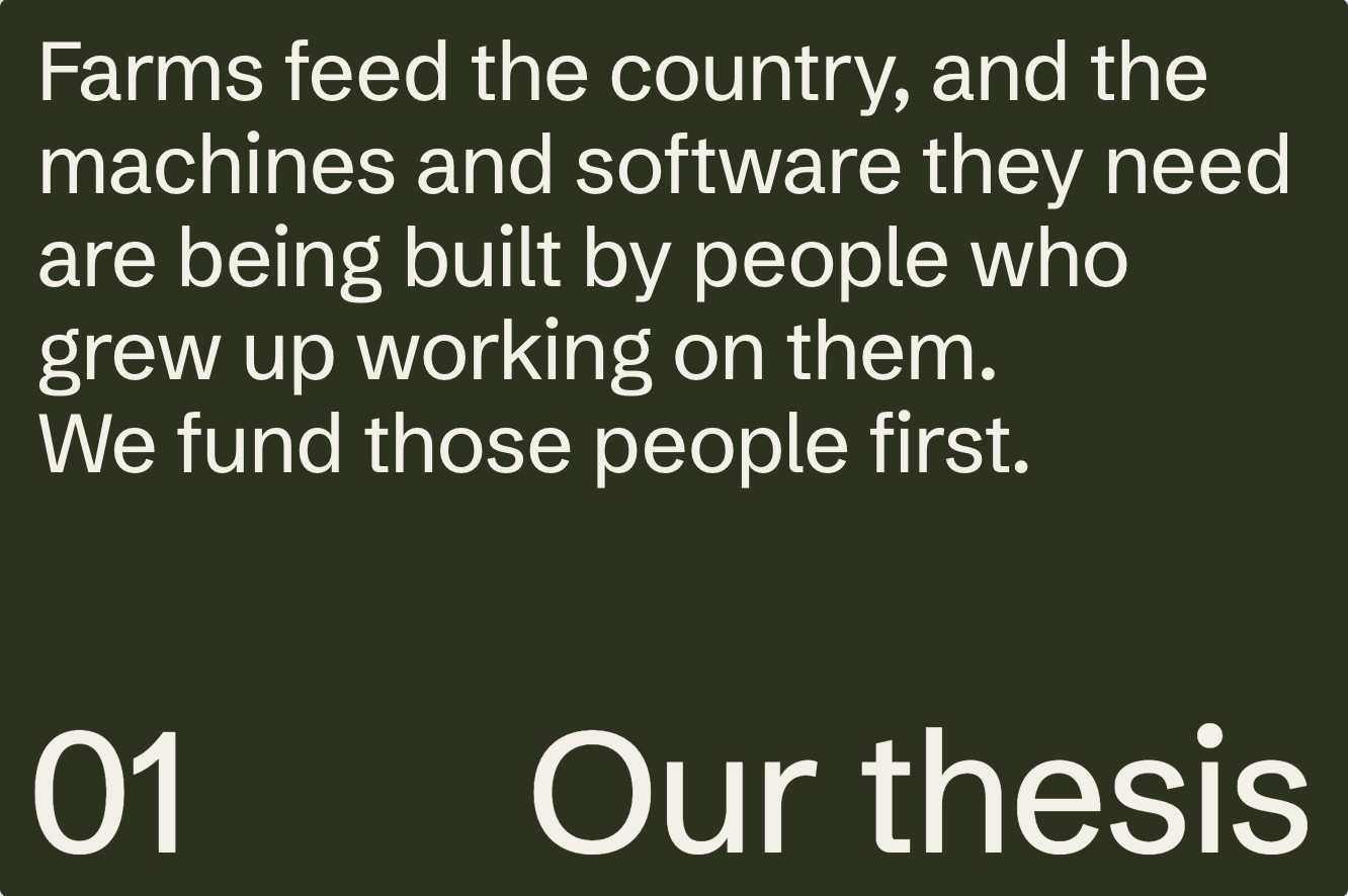 Our thesis: farms feed the country