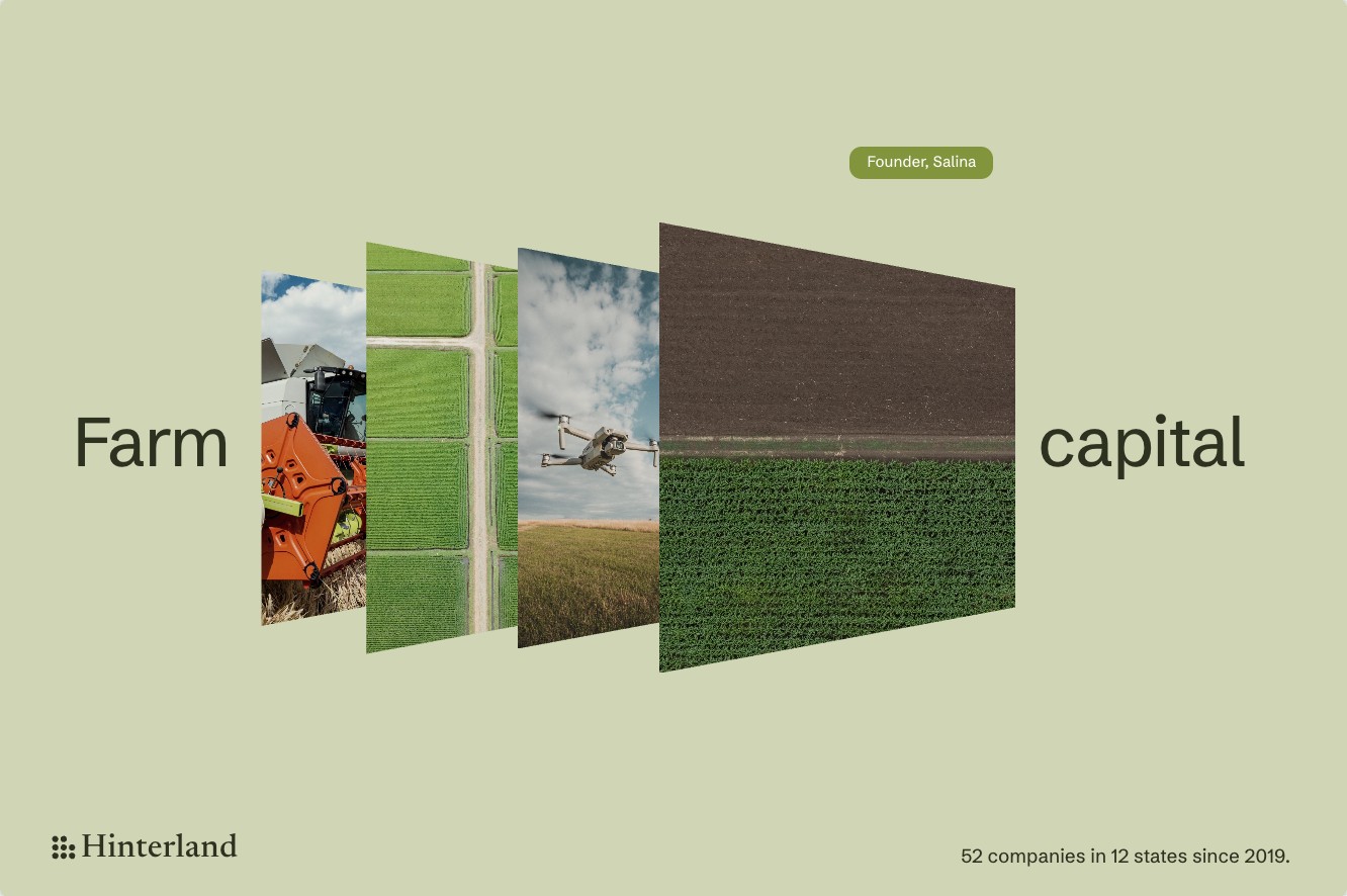 Farm capital, with photos fanned between the words